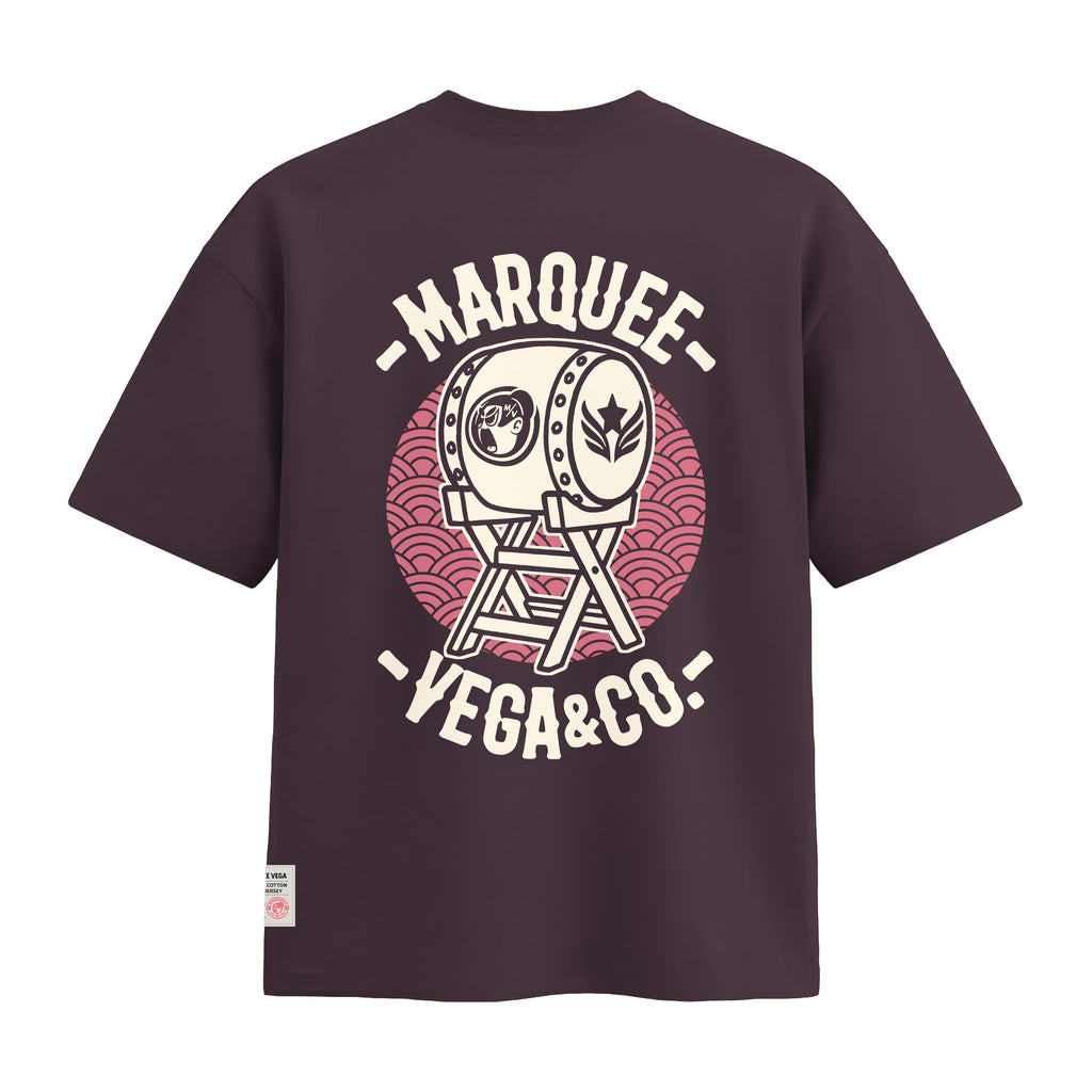 Lucky Cat Taiko Festival heavyweight loose fit graphic tee product image by Marquee Vega.
