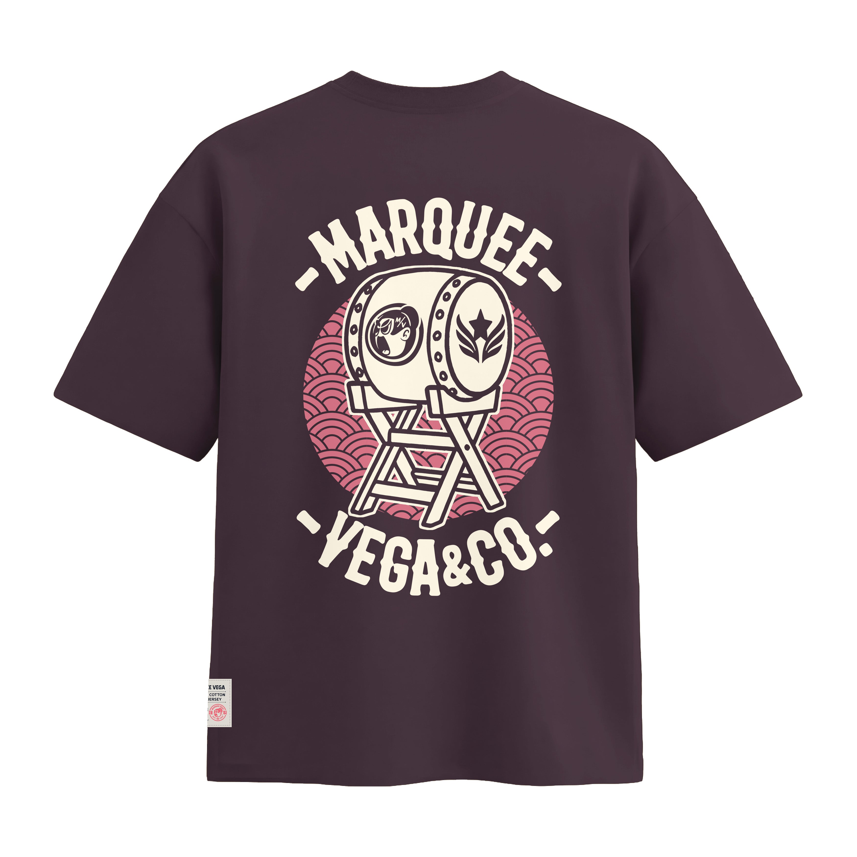 Lucky Cat Taiko Festival heavyweight loose fit graphic tee product image by Marquee Vega.