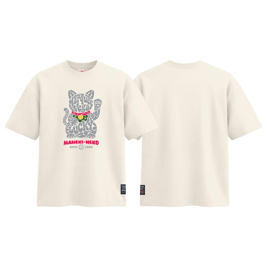 MVTUK2025227_T01 Maneki-Neko Lucky Cat - Marquee Vega Graphic graphic tee colour image by Marquee Vega.