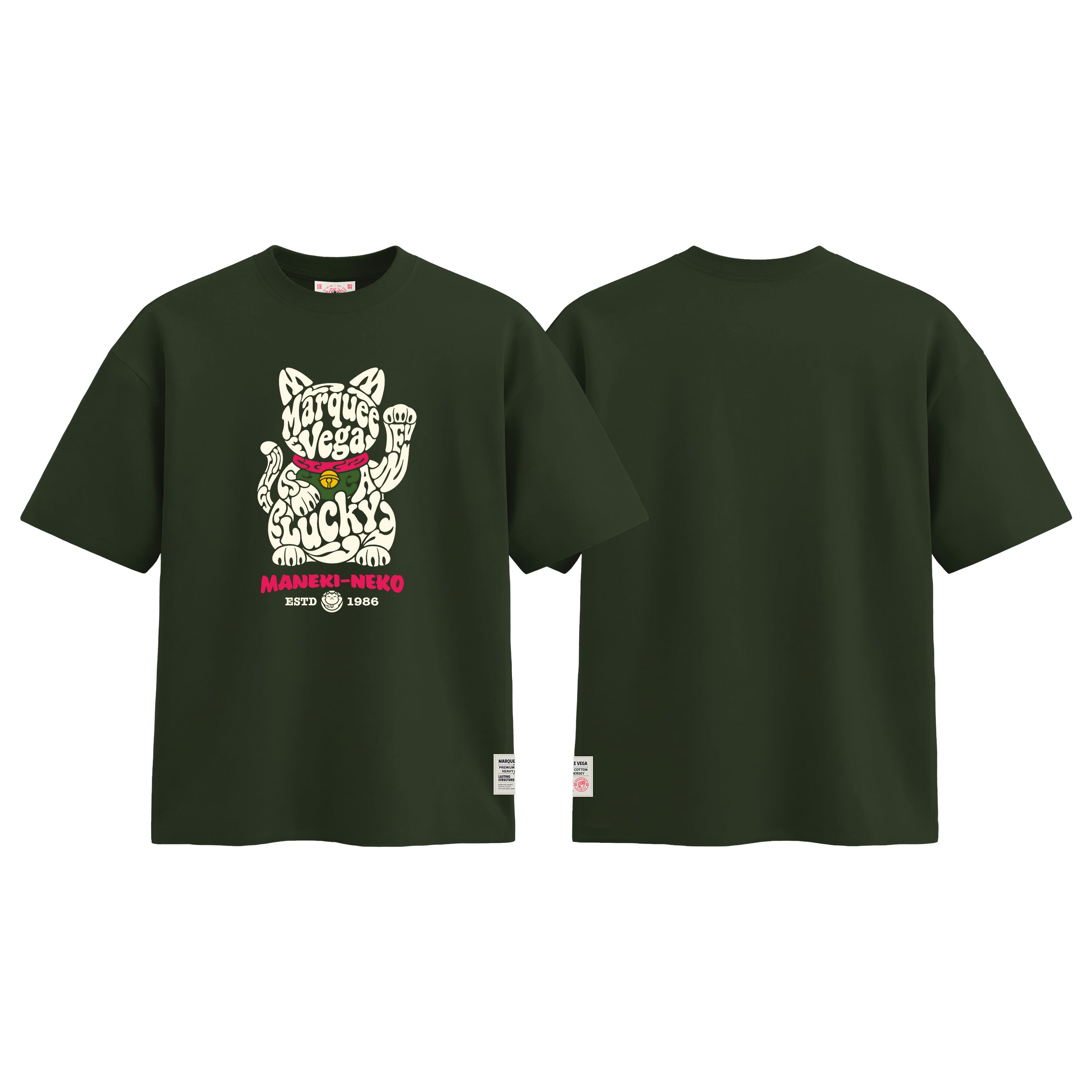 MVTUK2025227_T05 Maneki-Neko Lucky Cat - Marquee Vega Graphic graphic tee colour image by Marquee Vega.