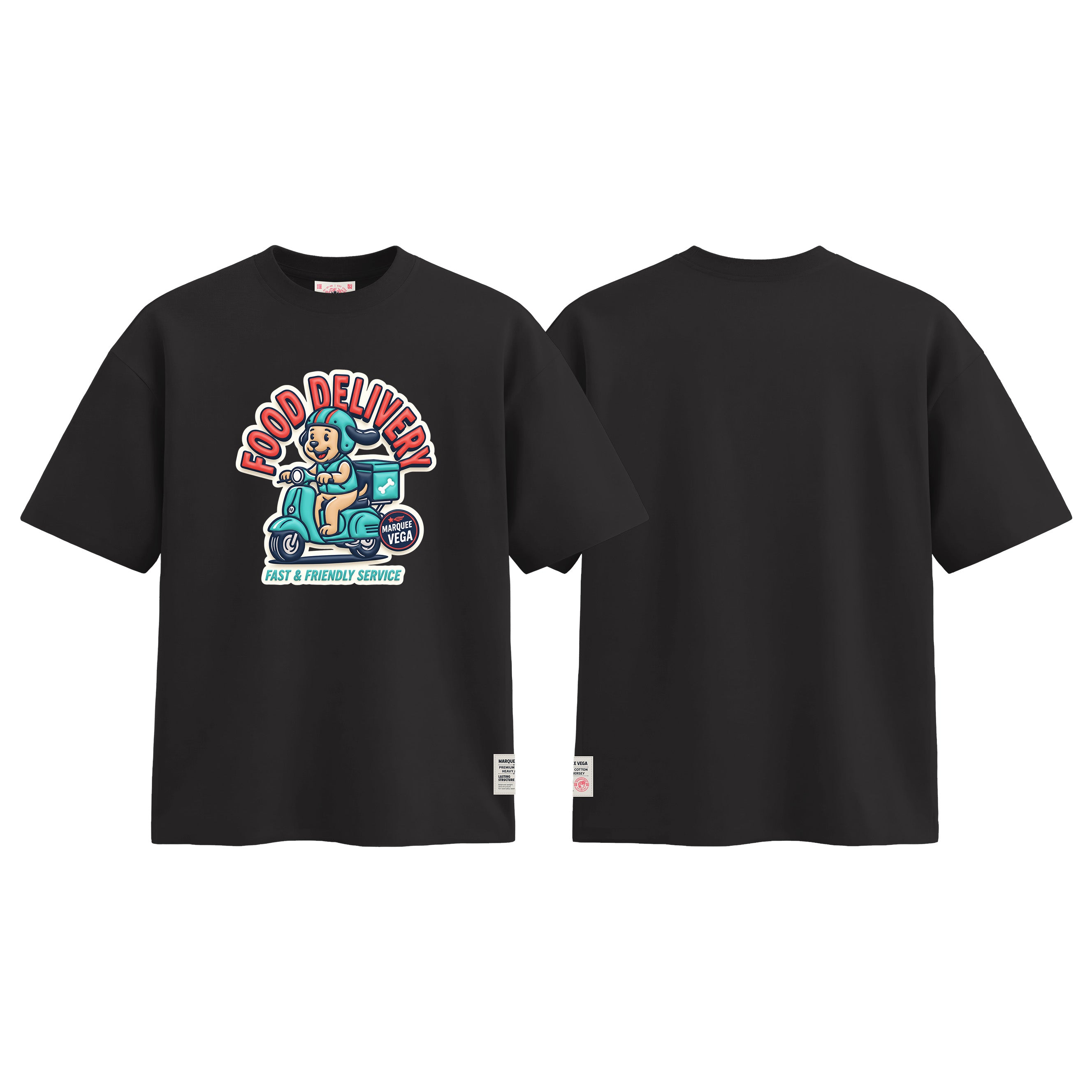 MVTUK20260107_T02 Food Delivery graphic tee colour image by Marquee Vega.