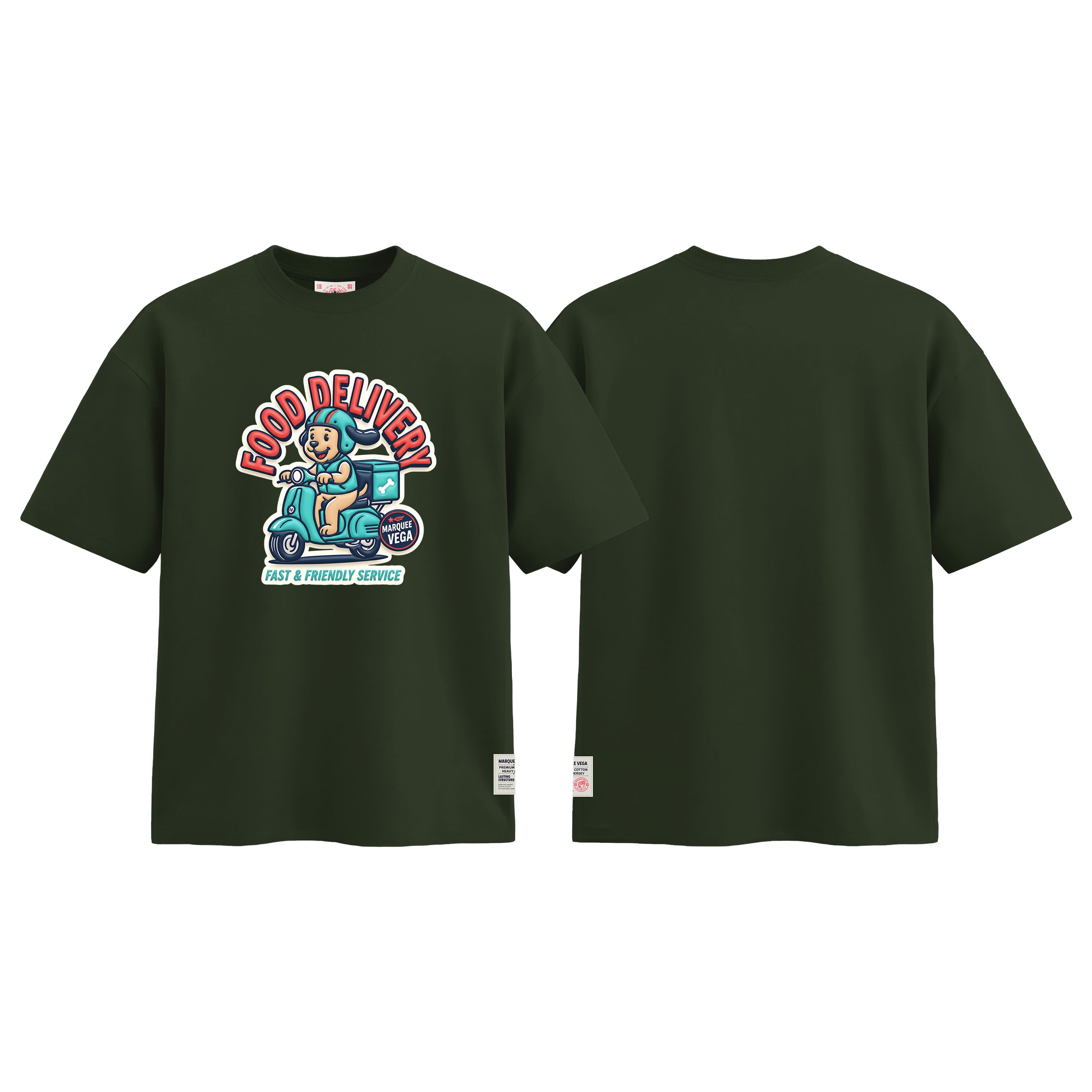 MVTUK20260107_T05 Food Delivery graphic tee colour image by Marquee Vega.