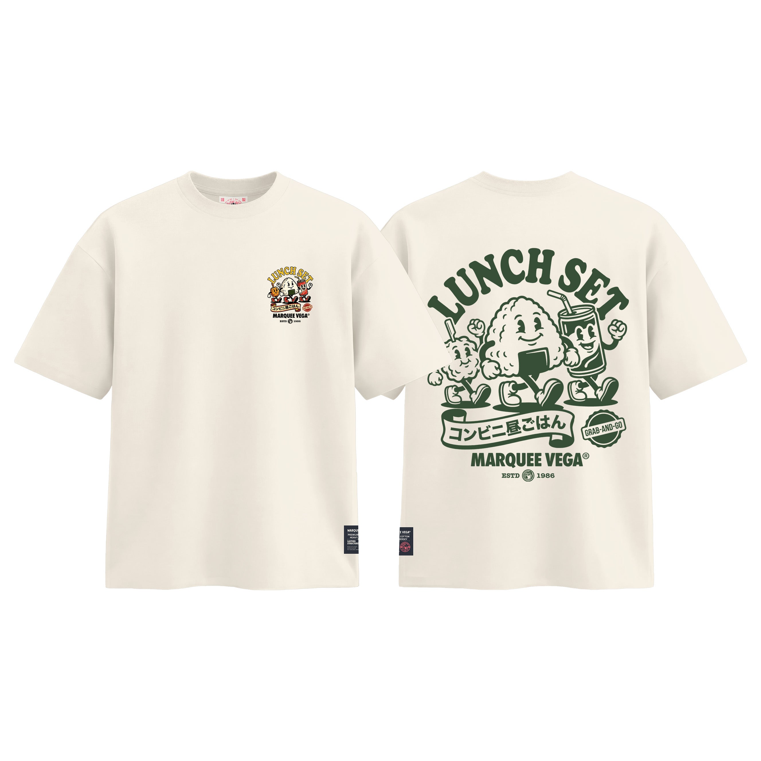 MVTUK20260109_T01 Lunch Set - Grab-and-Go graphic tee colour image by Marquee Vega.