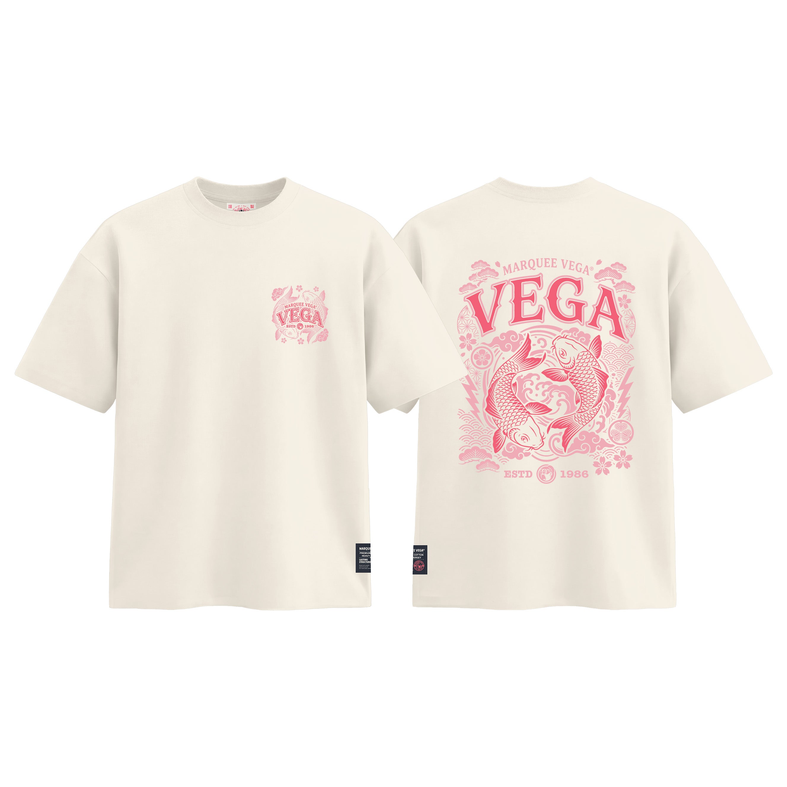 MVTUK20260408_T01 Vega Koi - Japanese Wave Graphic graphic tee colour image by Marquee Vega.