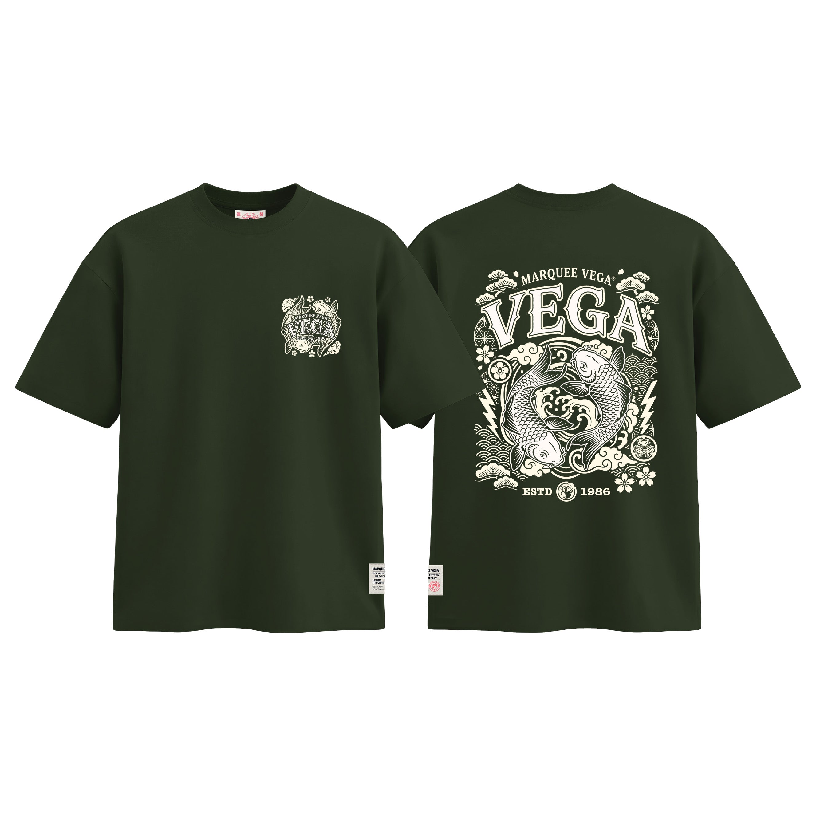 MVTUK20260408_T05 Vega Koi - Japanese Wave Graphic graphic tee colour image by Marquee Vega.