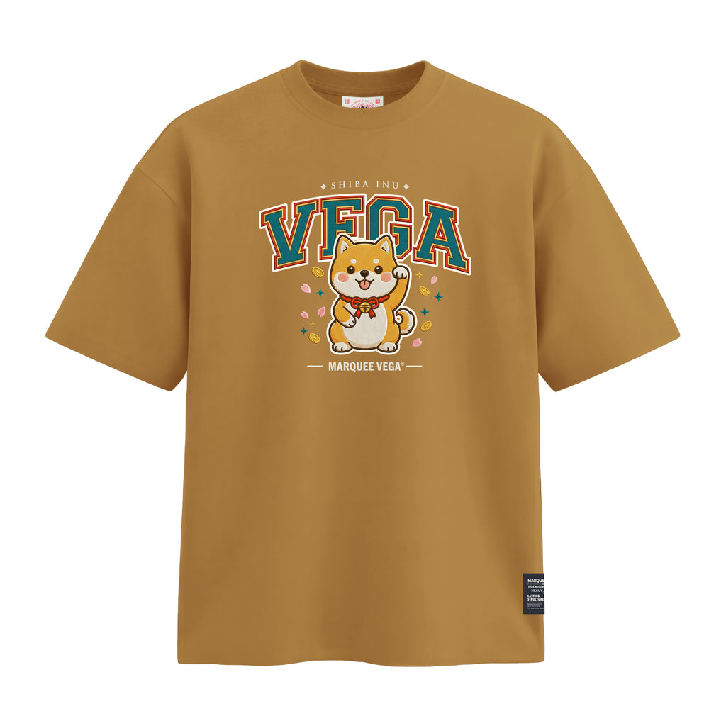 Shiba Inu Vega heavyweight loose fit graphic tee product image by Marquee Vega.