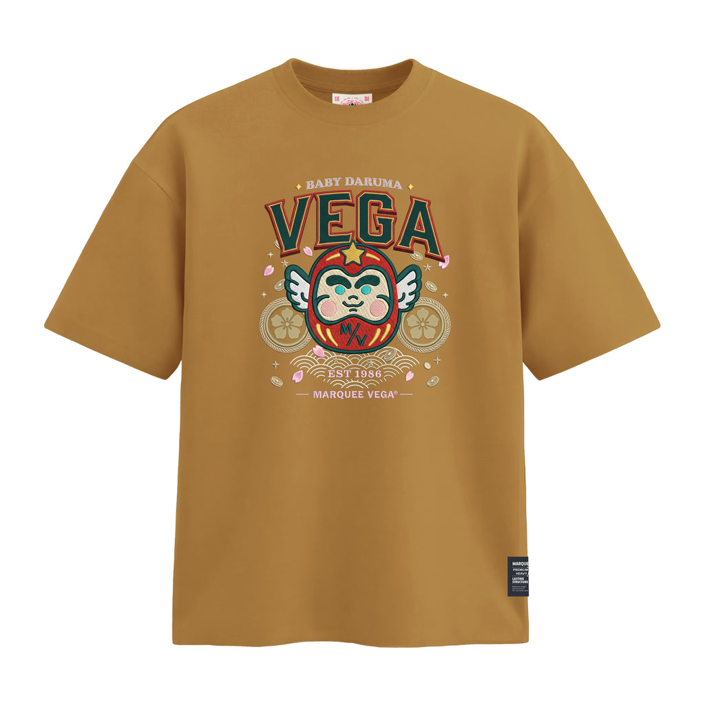 Baby Daruma - Lucky Japanese Mascot heavyweight loose fit graphic tee product image by Marquee Vega.