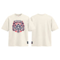 Vega & Co. Sumo Boy graphic tee colour preview in Off White, shown front and back.